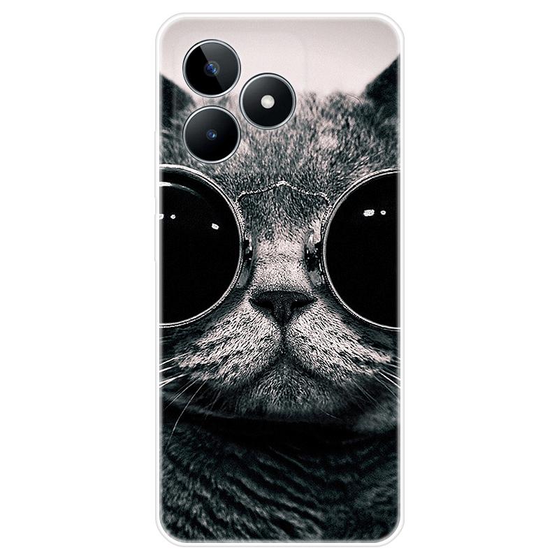 Для Realme C51 Корпус Окрашенная задняя крышка из ТПУ Мягкий силиконовый чехол Realme C51