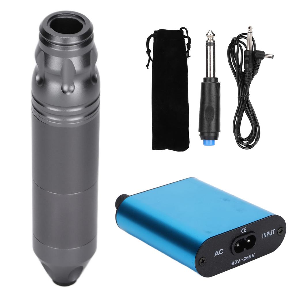 Набор перьев для тату-машины, роторный блок питания для татуировки, ножная педаль с ящиком для хранения для тату-мастеров 90‑