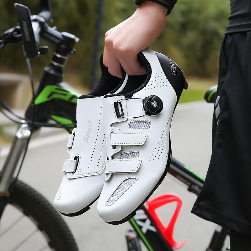 Новые велосипедные туфли большого размера, обувь для шоссейного велосипеда с замком, мужская и женская велосипедная обувь с открытой плоской подошвой, помощь в велообуви