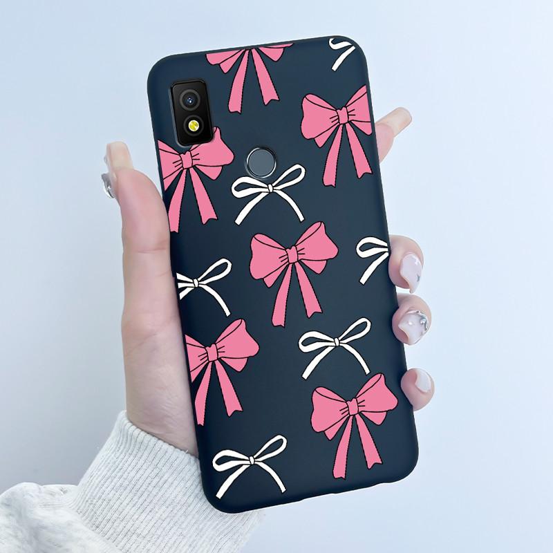 For Cricket Icon 4 Case Luxury Cute Love Rabbit Funny Black TPU Soft Silicone Protective Phone Case for Cricket Icon4 Back Cover