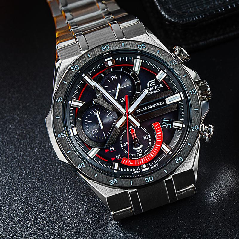 Casio EDIFICE Classic Simple Casual Fashion Business Trend Contrast Color Classic Three Eyes Six-pin Dial Waterproof Watch Quartz EQS-920DB-1A
