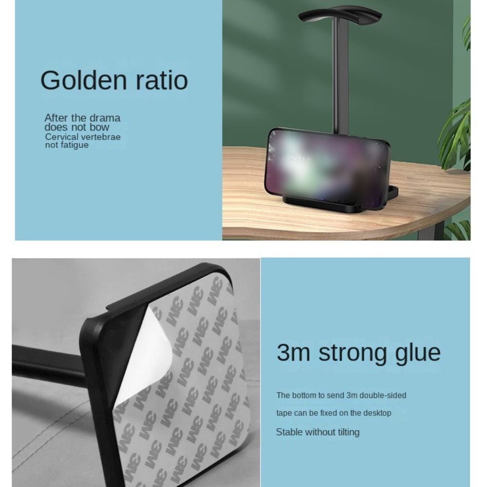 With Storage Tray Over Ear Headset Stand Detachable Earphone Display Rack  Space Saving