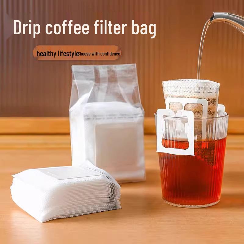 Hanging Ear Disposable Coffee Filter Bags - Hand Pour Paper Mesh for Coffee Grounds