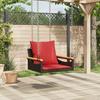 Brown Hanging Swing Chair with Cushions 63 x 62 x 40 cm Poly Rattan