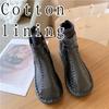 Модные шерстяные ботильоны для женщин осень-зима новые модные женские короткие ботинки с мягкой подошвой и плюшевой женской обувью челси