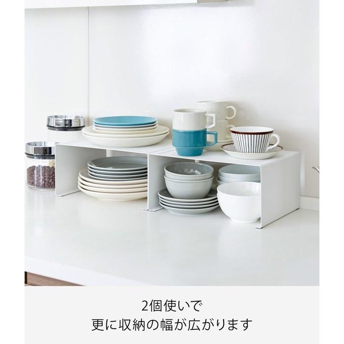 Yamazaki Kitchen Steel Corner Rack L White, Approx. W30.5xD22xH14cm, Tower, Stackable, 3791