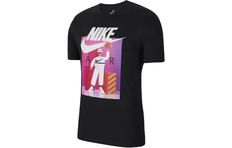 Nike Sportswear Men's Print Crewneck Sport T-Shirt Black CW0411-010