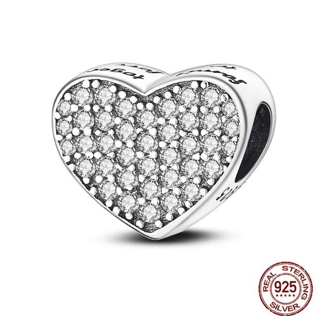 Стерлингового серебра 925 пробы, ангел, мама, семья, любовь, сердце, серия, бусины, подходят оригинальные новые подвески, браслеты, женские ювелирные изделия своими руками, подарок