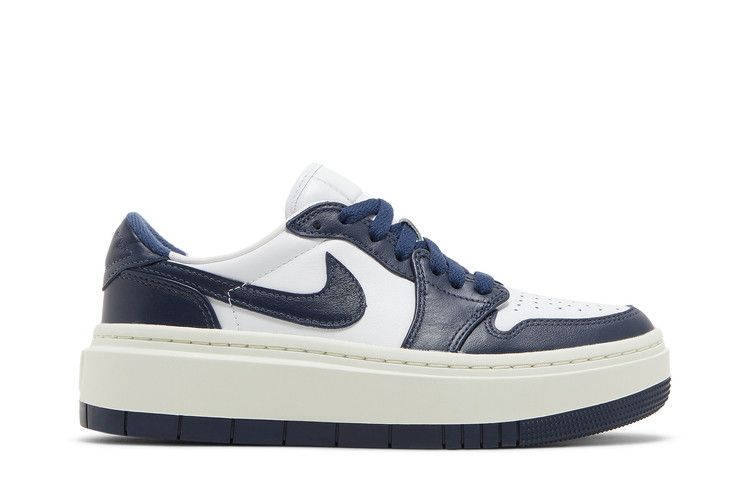 Women's Sneakers Jordan 1 Elevate Low Midnight Navy (Women's) White/Midnight Navy-Sail
