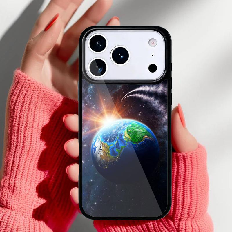 Чехол для телефона Земля Луна Солнце Планета для iPhone 17 16 15 14 13 Pro Max Задняя крышка для 12 11 Pro Coque