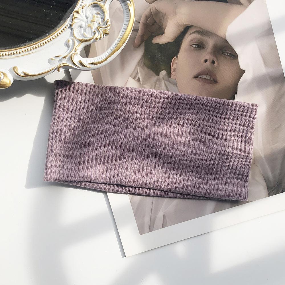 Women Solid Color Headband Yoga Knitting Elastic Hair Bands Turban Makeup Hair Hoop Vintage Headwrap Fashion Hair Accessories