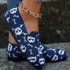 2024 Летние женские парусиновые туфли на плоской подошве с закрытым носком, модная повседневная женская обувь, модный принт, удобная женская обувь большого размера