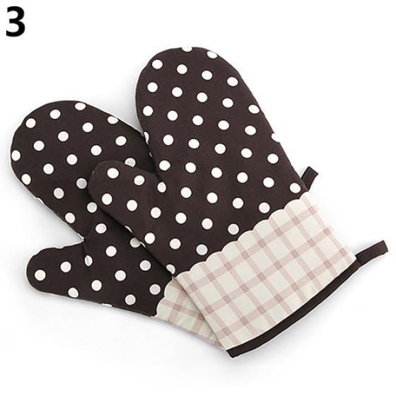 2 PCS Anti-skip Printing Oven AVEt Heat Resistant Protector Kitchen Holder Glove AVE