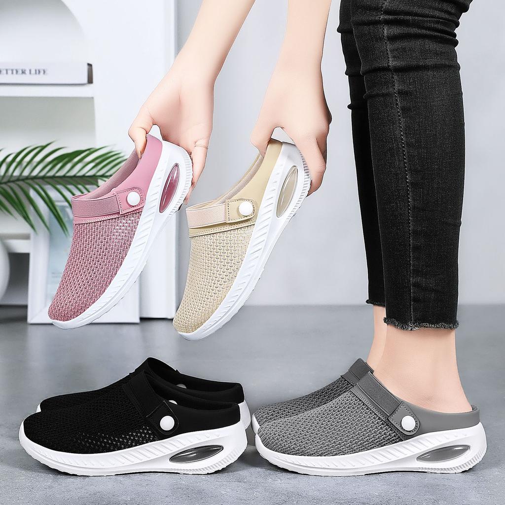 Обувь Женская обувь Универсальные полушлепанцы дышащие уличные шлепанцы модная обувь для мамы сумка налобный фонарик повседневная обувь