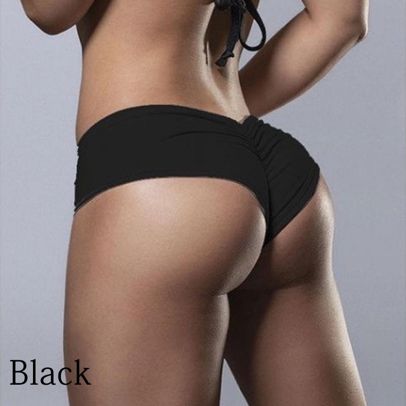 Women's Fashion Solid Color Briefs Underpants Sexy Sports Body Slim Panties Shorts Girls Sexy Lingerie Underwear Yoga
