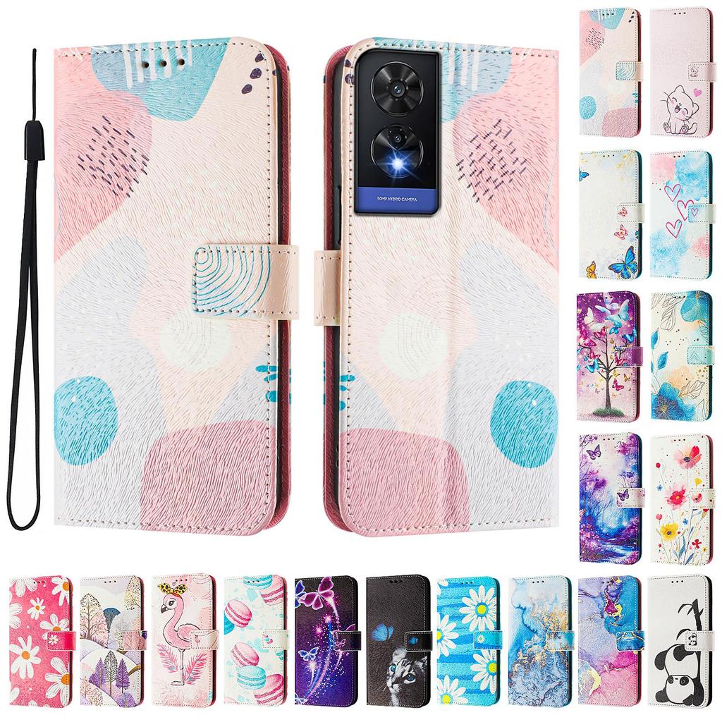 Роскошный кожаный чехол-кошелек Color Puzzle в стиле книги для TCL 305,306,403,501,TCL 30,30 Plus,30 XE 5G,201,303,20 R,40R,TCL 40 SE...