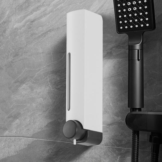 Shower Soap Dispenser Punching Free Wall-Mounted Shampoo Conditioner Dispenser Leakproof Easy To Refill
