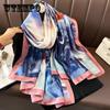 New Luxury Brand Silk Scarf Women Animal Print Muffler Shawls Wraps Scarves Hijab Bufanda Foulard Female Bandana 180*90cm