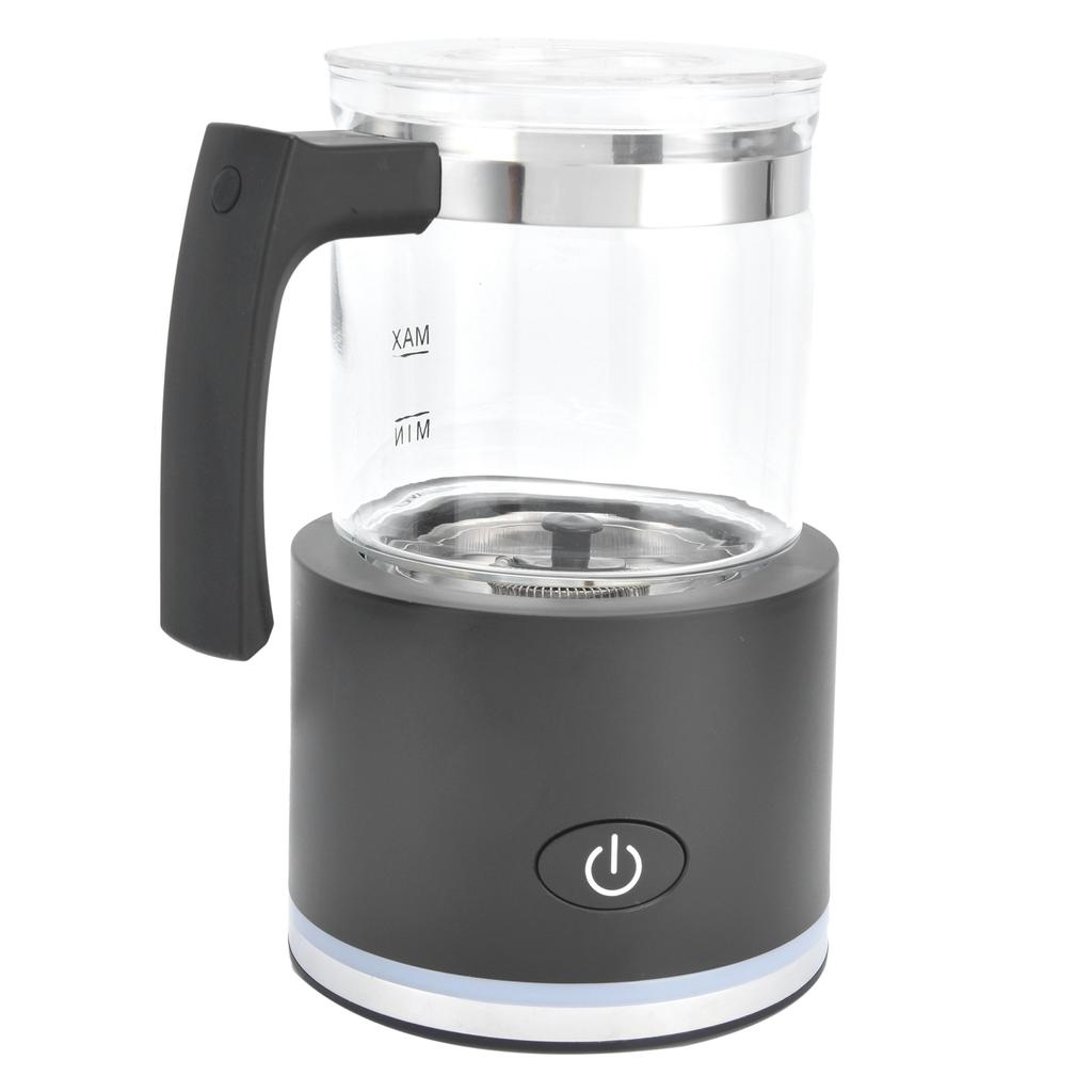 Подогреваемый стеклянный вспениватель молока, съемный автоматический электрический вспениватель горячего и холодного молока для кофе латте