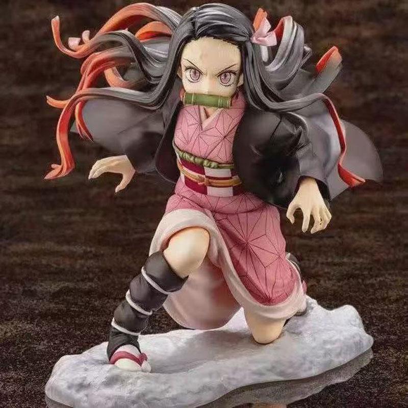 10 см Фигурки Демон Убийца Камадо Незуко ПВХ Украшения Мультфильм Kimetsu No Yaiba Фигурка Действия Модель Игрушки