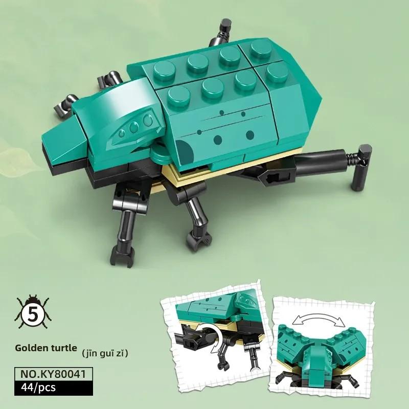 Игрушки-конструкторы насекомых и жуков, жук, богомол, пчела, улитка, набор насекомых для детской развивающей игры, головоломки, игрушки-животные в подарок