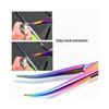(Curved Scissors) 2pcs Pet Ear Tweezers Professional Stainless Steel Cat