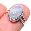 Natural Rainbow Moonstone Gemstone 925 Solid Sterling Silver Gift Ring S.6 N8r97