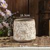 Vase Vintage Ceramic Home Balcony Outdoor Courtyard Desktop Decoration AmericanCreative Style Relief Light Luxury High-End Sense