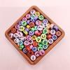 100Pcs Letter Jewelry Accessories Mixed Color Flat Bead Acrylic Loose Beads Square Bead New High-quality