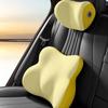 Комплект подголовника и поясничной поддержки для автомобильного сиденья, Эргономичная подушка для шеи из пены с эффектом памяти и подушка для спины для водителей, Подходит для автомобиля/кресла (желтый)