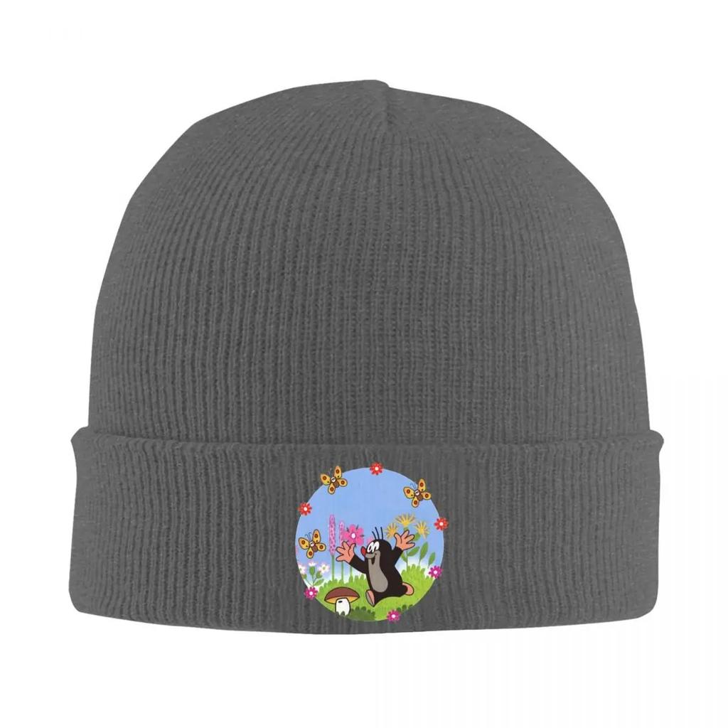 New The Little Mole Krtek Cute Knit Hat Beanie Winter Hats Warm Street Krtek Little Maulwurf Cartoon Cap For Unisex Women
