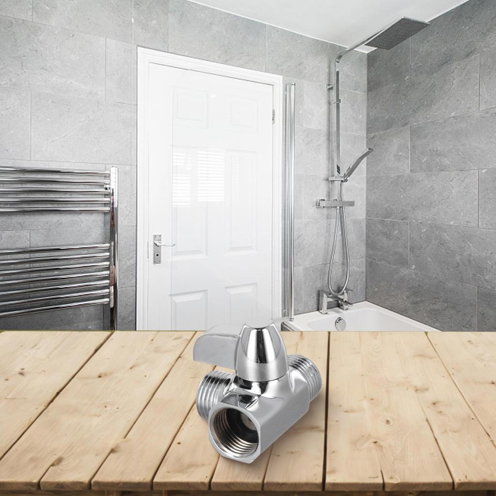 1 X Переключающий клапан Т-образный трехходовой настенный G1/2 дюйма с покрытием Душевые смесители Смесители Высококачественные материалы