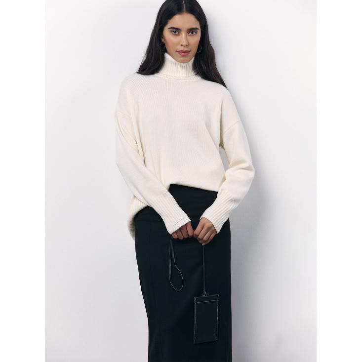 Rose Beauty A Женский свободный свитер-водолазка на осень и зиму