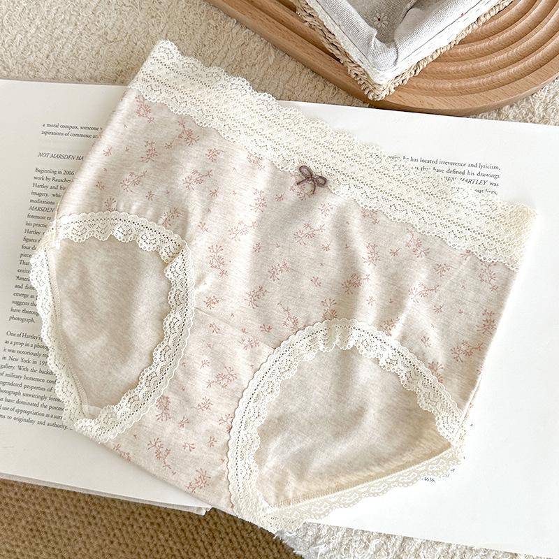 Женские кружевные трусы-слипы класса 10a с бактериостатическим эффектом для весны и осени