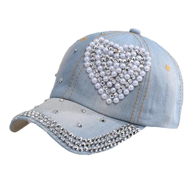 Women's Baseball Cap Rhinestone Fashion Versatile Summer Sunscreen Shade Sun Hat Diamond Stage Cap