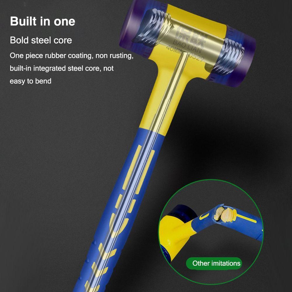 Plastic Handle Installation Hammer Non-slip Hand Repair Tool Rubber Hammer  Door Window Floor