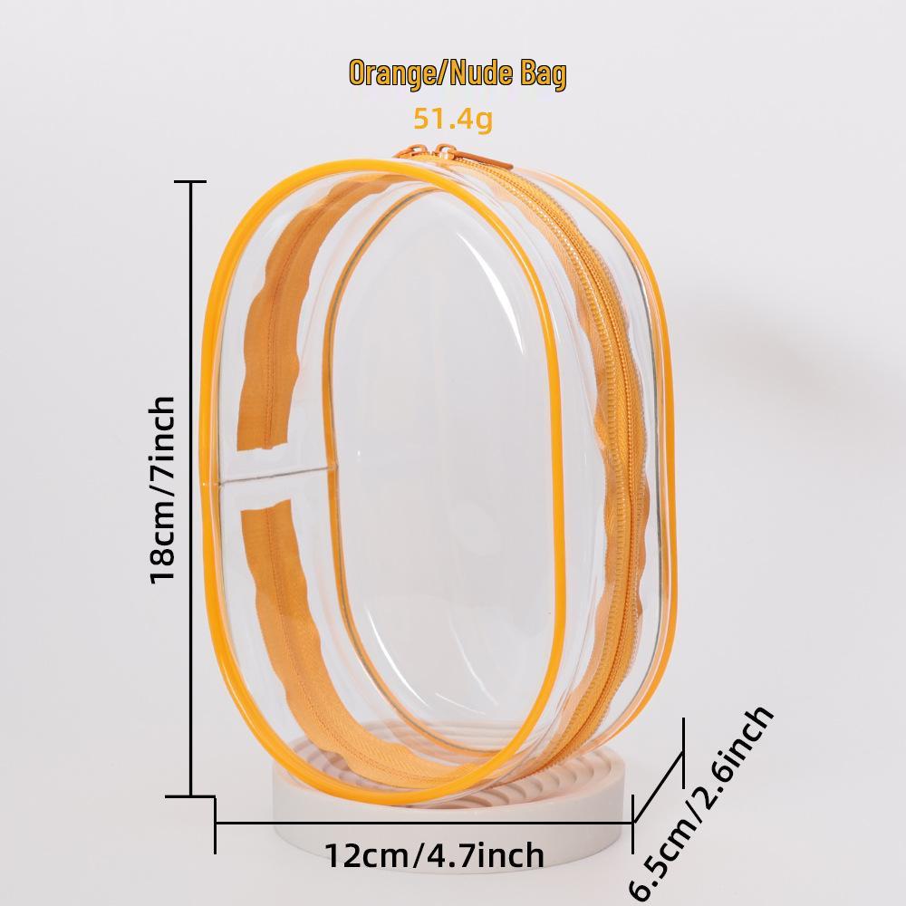 High-Transparency Thickened PVC Cotton Doll Storage Bag - Dustproof, Cute, Hanging, Transparent Q Round Design