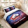 Custom Name Bedding Set 3 PiecesLOSC Lille Print Duvet Cover + 2 Pillowcases Soft Bed Decor