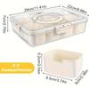 8 Grids Divided serving Tray storage Box Kitchen Portable Sub-formatSeasoning Separator Box Fresh-keeping Snack Fruits Food Box