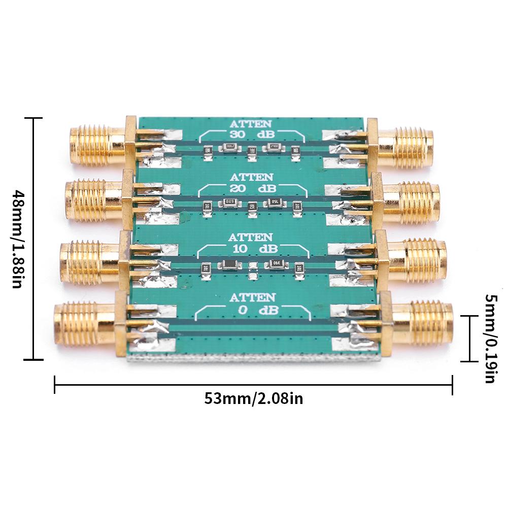 DC-4.0GHz Radio Frequency Attenuator SMA Double Female Head Fixed Attenuator Module 0dB 10dB 20dB 30dB RF Attenuator Board