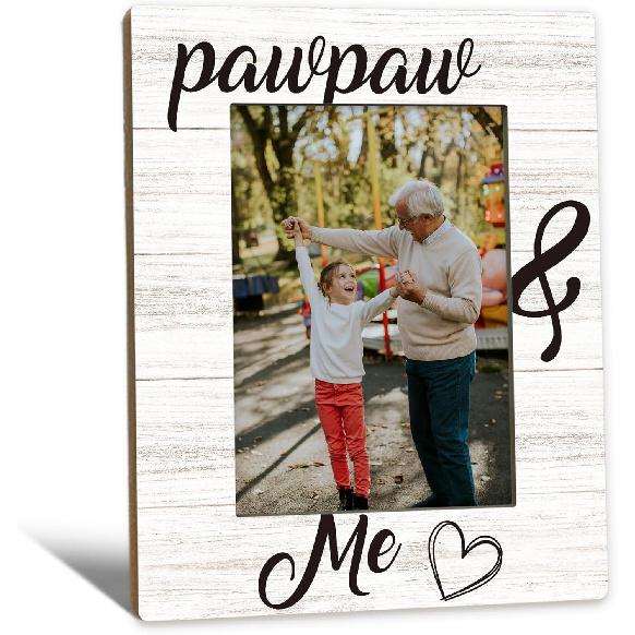 Fathers Day Pops Picture Frames - Grandpa Photo Frame, PopsGrandpa Gifts for Father's Day Birthday from Grandkids Grandchildren, Pops and Me Picture