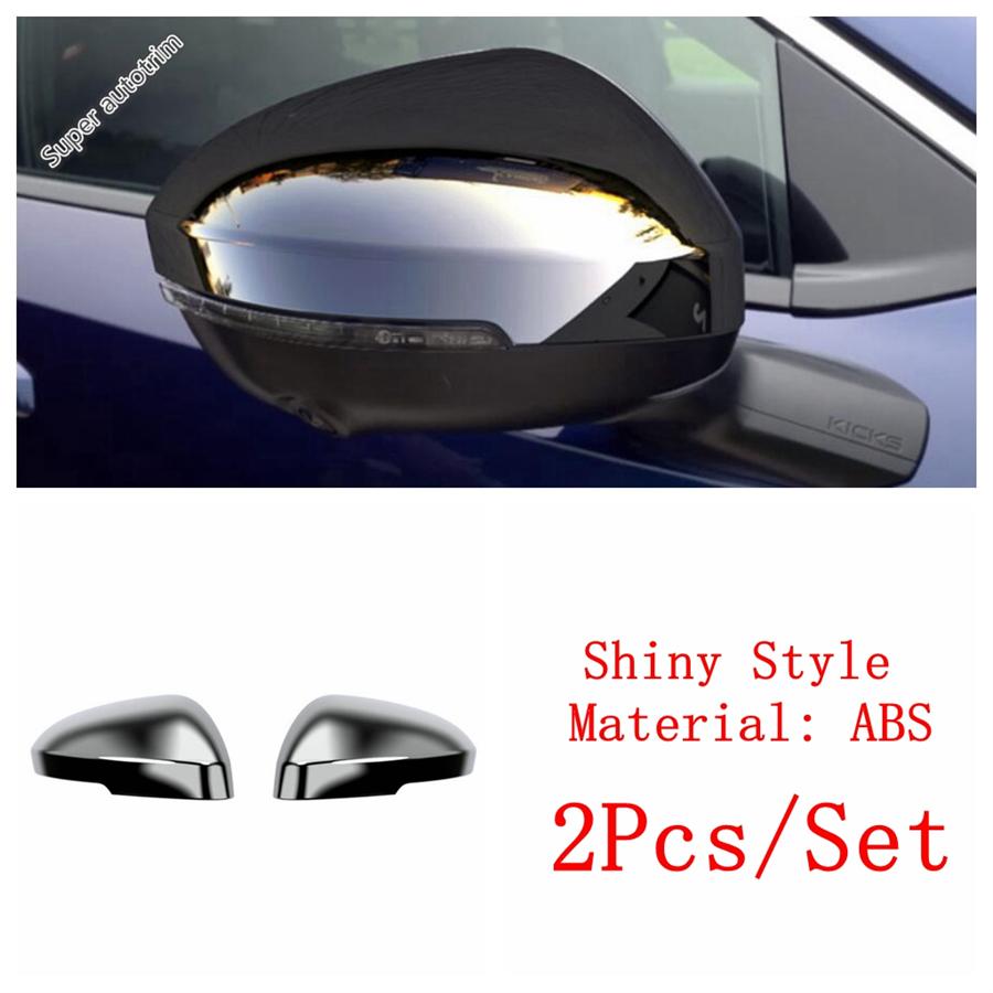 For Nissan Kicks 2025 2026 Car Rearview Side Mirror Cover Cap Sticker Exterior Door Rear View Case Trim Carbon Fiber Accessories