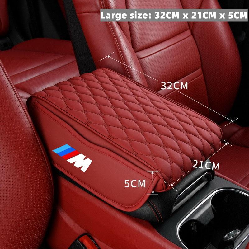 Car Armrest Box Height Pad Universal Leather Armrest Cushion For BMW M Power X1 e84 X3 f25 X5 e53 x6 e71 ix3 i3 320i 330d M4 RW7