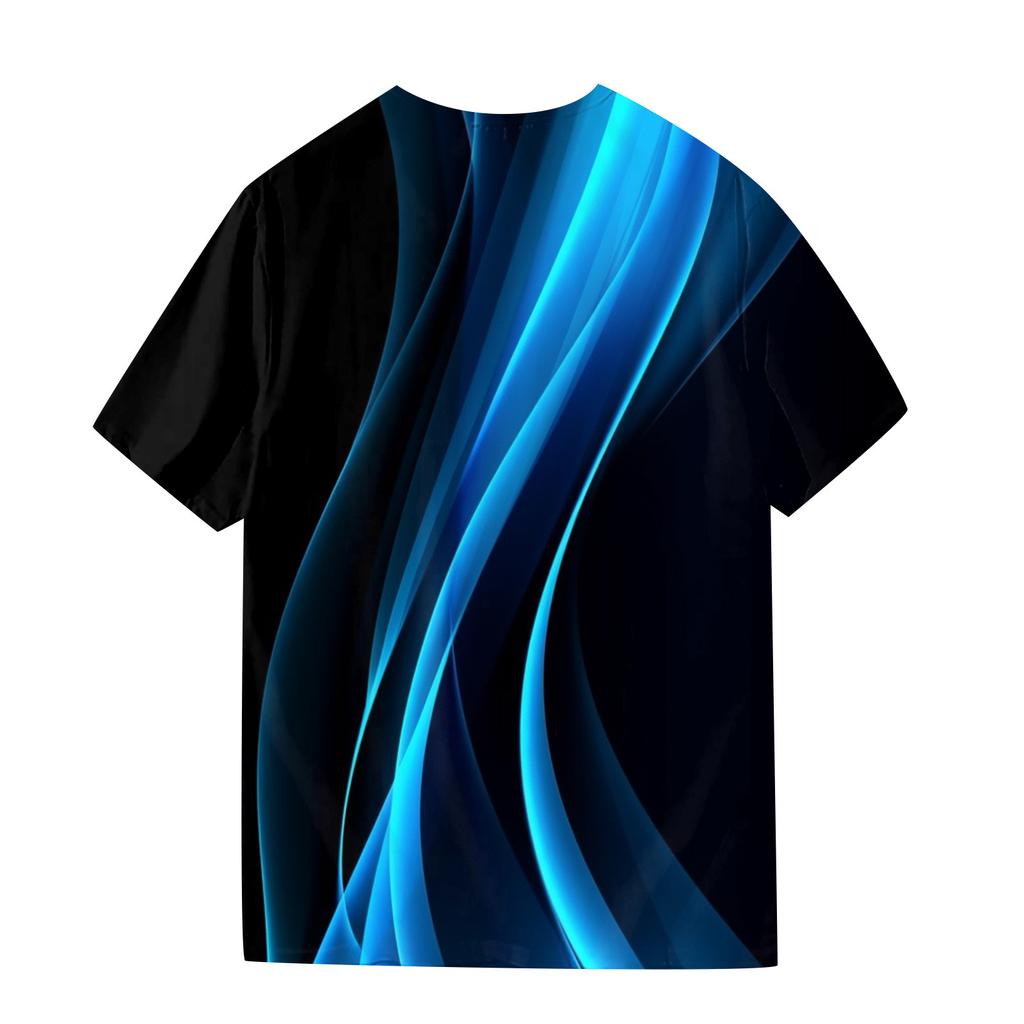 Men'S T-Shirt Short Sleeve Printed Summer Round Neck Top Trend Casual Sweatshirt