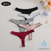 Однотонные женские хлопковые стринги с низкой посадкой и бантиком - Сексуальное, удобное, дышащее нижнее белье