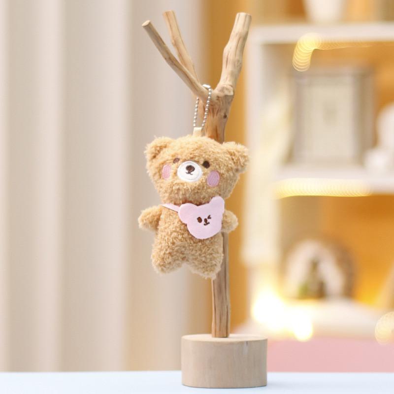 Rabbit Panda Keychain Cute Cartoon Girl Backpack Decorative Pendant Plush Doll