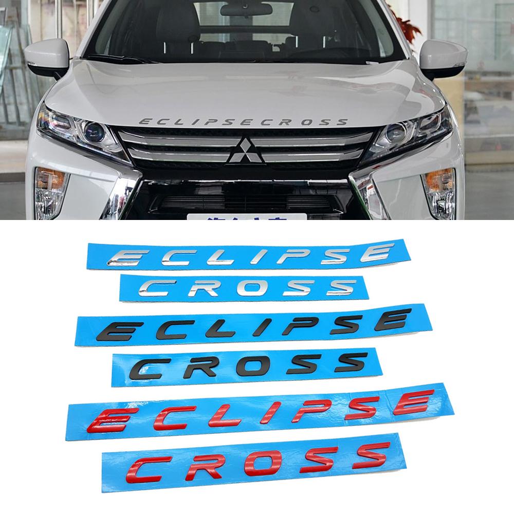 cyhk7 ABS Car Front Hood Sticker Emblem Decorative Badge for Mitsubishi ECLIPSE CROSS Logo Vehicle Tail Modified Decal Accessories