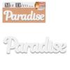 [R2953] - 3D Wooden Decorative Word 'Paradise' White - 45x12x1. 5 Cm