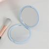 Дорожное портативное складное зеркало для макияжа с обычной стеклянной панелью, двустороннее, компактное, ручное косметическое зеркало