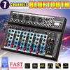 7 Channel USB Digital Karaoke Mixer Bluetooth Live Studio Audio Mixing Console Microphone Sound Card for DJ Party KTV